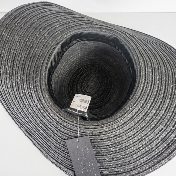 INC Mixed-Braid Wide-Band Floppy Hat -Black - Picture 3 of 3